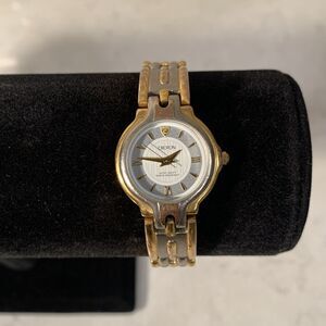 Croton 23K Gold Plated Watch Original 2 Tone 7 1/2”